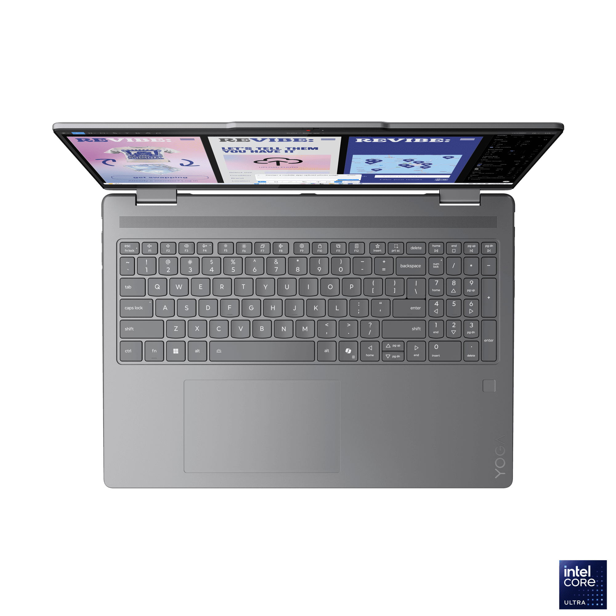 Ноутбук Lenovo Yoga 7i 2-in-1 16IPH11 83TE0002US Aura Edition (Intel Ultra 7 355 4700MHz/24Gb/1024Gb SSD/16"/1920x1200/OLED/Touch/Intel Iris Xe Graphics/Wi-Fi/Bluetooth/Windows 11 Home) Серый