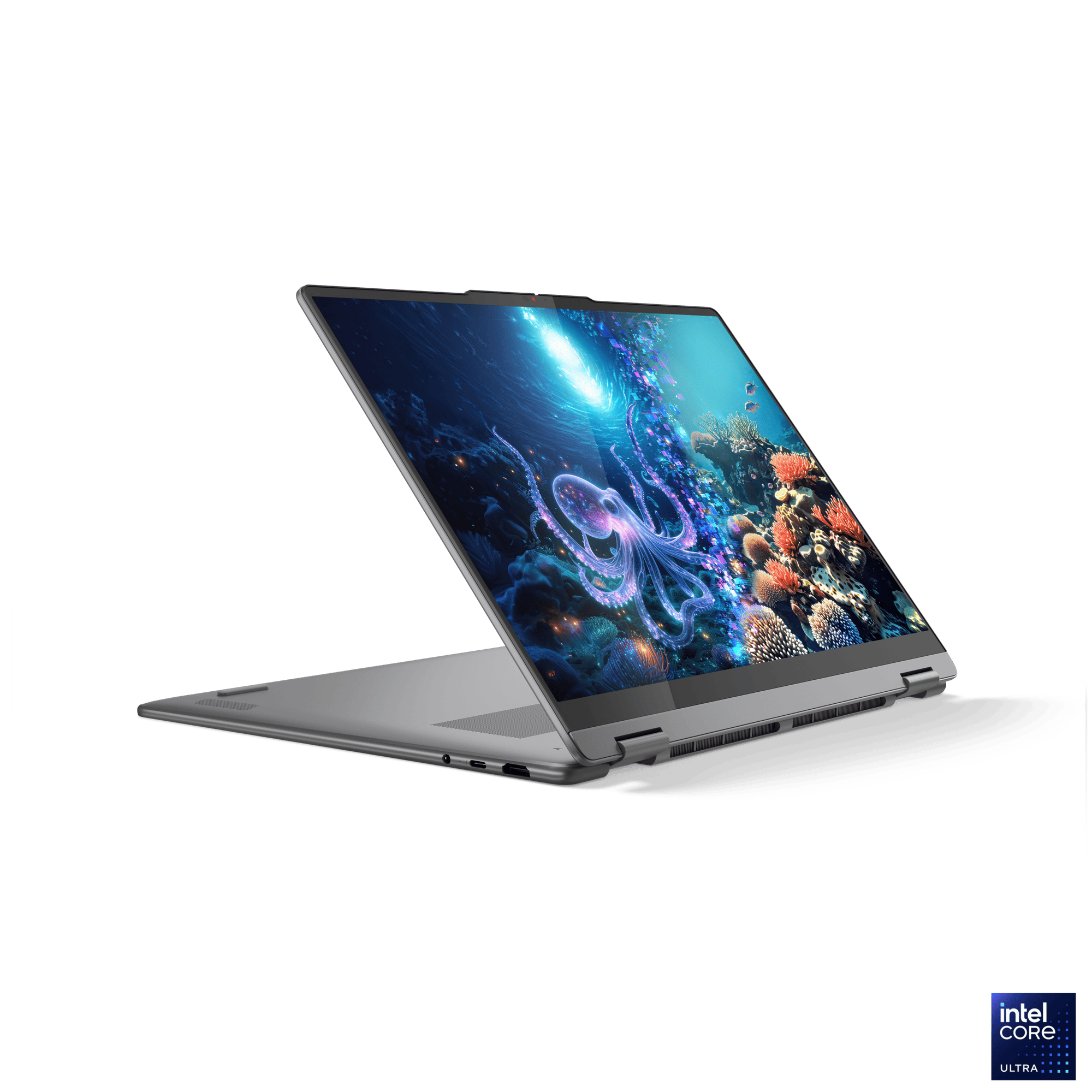 Ноутбук Lenovo Yoga 7i 2-in-1 16IPH11 83TE0002US Aura Edition (Intel Ultra 7 355 4700MHz/24Gb/1024Gb SSD/16"/1920x1200/OLED/Touch/Intel Iris Xe Graphics/Wi-Fi/Bluetooth/Windows 11 Home) Серый