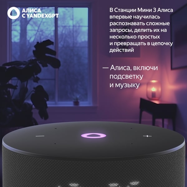 Яндекс Станция Мини 3. черная
