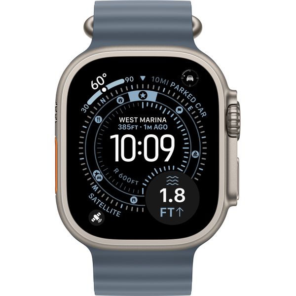 Apple Watch Ultra 3, 49mm, Natural Ocean Band Anchor Blue