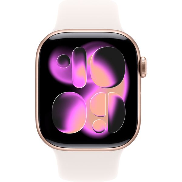 Apple Watch Series 11, 46 mm, Rose Gold Aluminium Light Blush Sport Band SM/ML