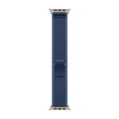 Apple Watch Ultra 3 49mm Natural Titanium Case, Trail Loop (Blue/Bright Blue)