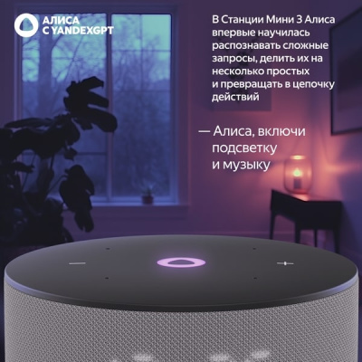 Яндекс Станция Мини 3, серый