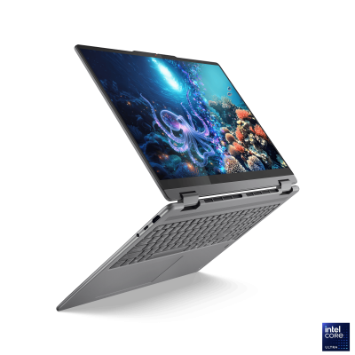 Ноутбук Lenovo Yoga 7i 2-in-1 16IPH11 83TE0002US Aura Edition (Intel Ultra 7 355 4700MHz/24Gb/1024Gb SSD/16"/1920x1200/OLED/Touch/Intel Iris Xe Graphics/Wi-Fi/Bluetooth/Windows 11 Home) Серый