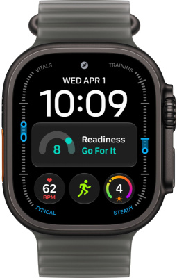 Apple Watch Ultra 4 (49 mm) - Titanium "Black" + Ocean Band "Translucent Black"