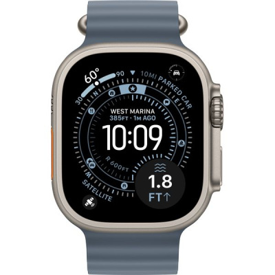 Apple Watch Ultra 3, 49mm, Natural Ocean Band Anchor Blue