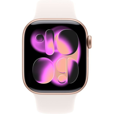 Apple Watch Series 11, 46 mm, Rose Gold Aluminium Light Blush Sport Band SM/ML