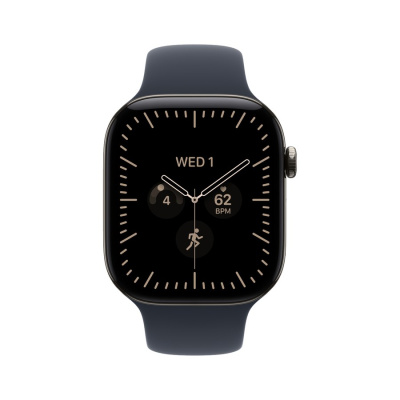 Apple Watch Series 12 (46 mm) - Titanium "Natural" + Sport Band "Navy Blue"